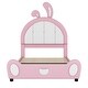 preview thumbnail 15 of 16, Twin Size Upholstered Platform Bed with Rabbit Shaped Headboard