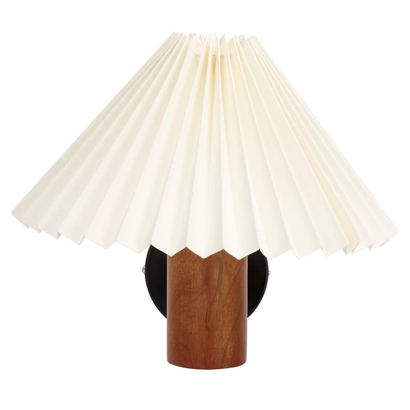 SAFAVIEH Lighting Luli Pleated Shade Single Wall Sconce - 14"W x 12"D x 11"H