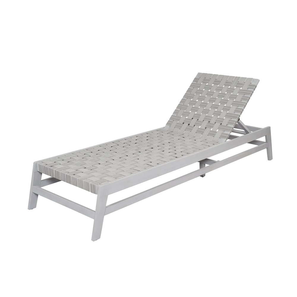 Christopher Knight Home Benfield Outdoor Acacia Wood and Rope Chaise Lounge