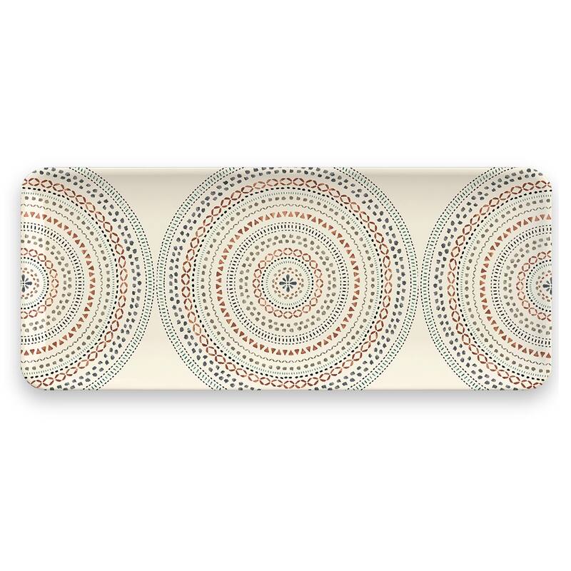 Abode Homewares by TarHong Desert Mandala Tray, 17.8" x 7.5" - Brown