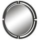 preview thumbnail 4 of 4, Quadrant Beveled Round Wall Mirror - 46" - Black