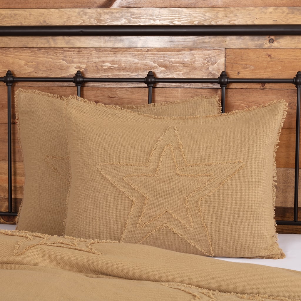 Burlap Star Sham