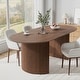 preview thumbnail 31 of 40, 67" Nordic Style Oval Dining Table - for 6 People Walnut - 79*33