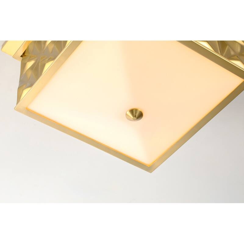 Alpha Square Flush Mount in Brass