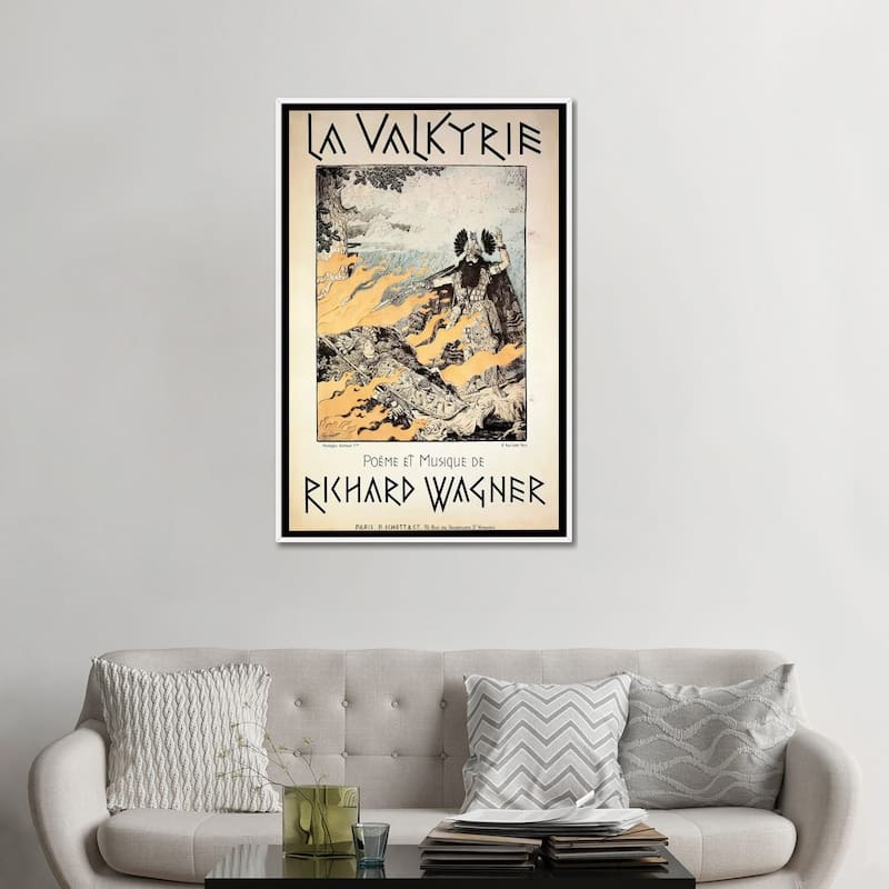 iCanvas "France, Paris, Poster of The Valkyrie by Richard Wagner" by Unknown Artist Framed Canvas Print