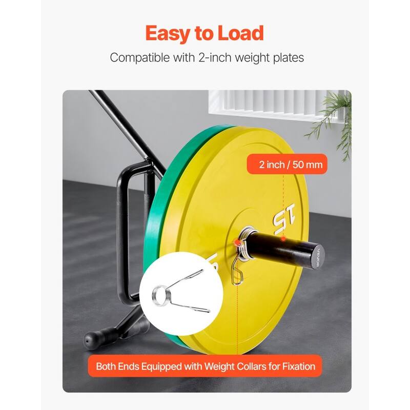 Hex Trap Bar for Deadlifts Squats Shrugs and Lunges with 2-Inch Sleeves and Open Frame Design - 56.3” x 7.9” x 22.2”