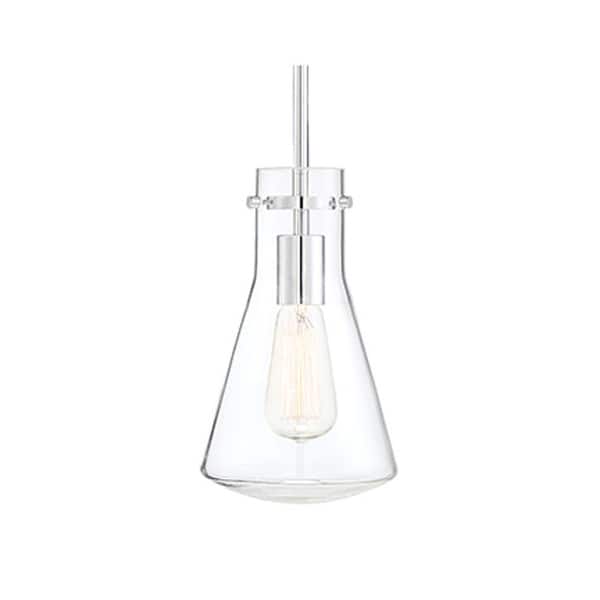 slide 2 of 4, Meridian M70063 Single Light 6" Wide Mini Pendant Chrome