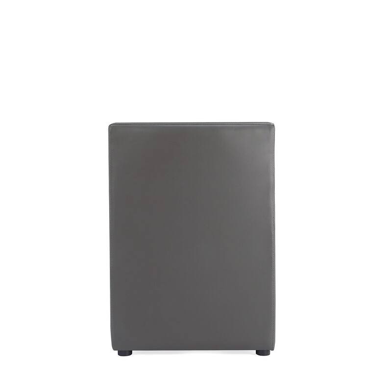 Manhattan Comfort Anna Modern Square Faux Leather Dining Armchair