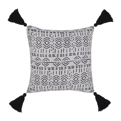 Villa by Classic Home Zambia 22x22 Performance Fabric Throw Pillow