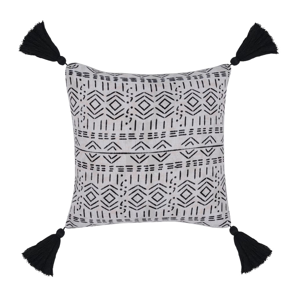 Villa by Classic Home Zambia 22x22 Performance Fabric Throw Pillow