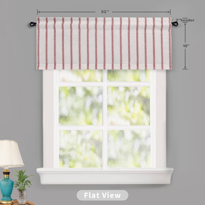DriftAway Farmhouse Linen Blend Blackout Valance