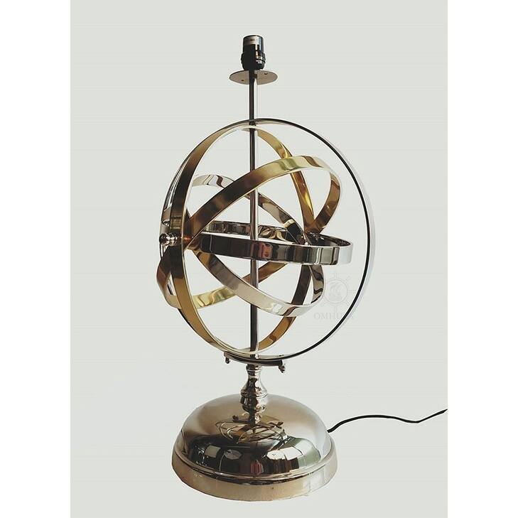 Aluminum Table Lamp - 17" Wide Opulence Design - Bedside Night Light for Bedroom Decor