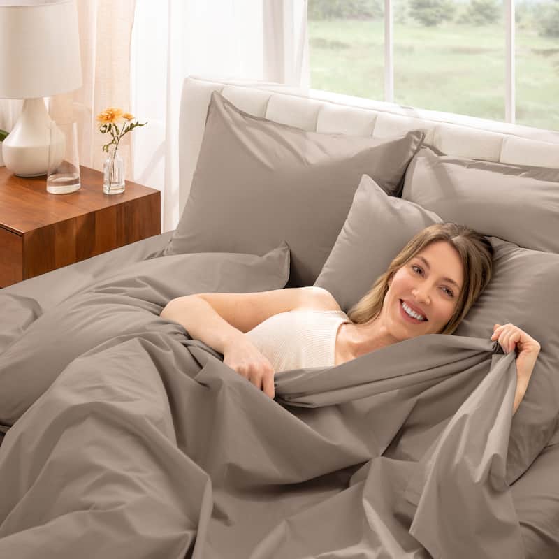 Bare Home Organic Cotton Sheet Set - Crisp Percale Weave