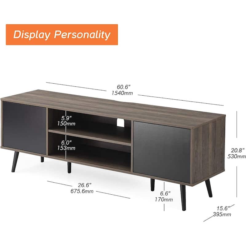 WAMPAT Mid Century Modern TV Stand 61inch