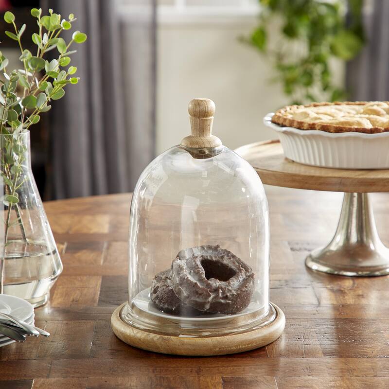 Glass Cake Stand with Glass Lid - Clear - Roche River Decor