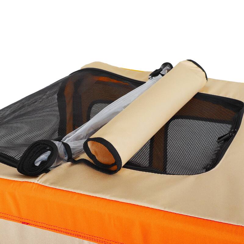 Large Folding Bike Trailer for Dogs, Heavy-Duty Steel Frame, Spacious Design, All-Terrain Cycling, Jogging & Camping Adventure