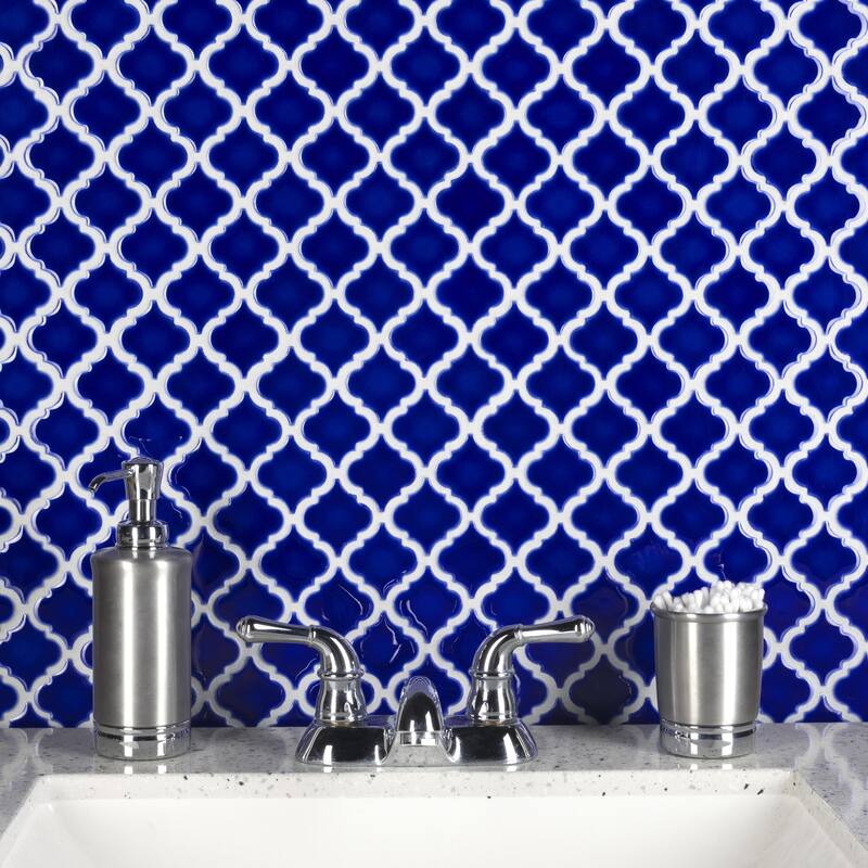 Merola Tile Hudson Tangier Cobalt Blue 12-3/8" x 12-3/8" Porcelain Floor and Wall Tile