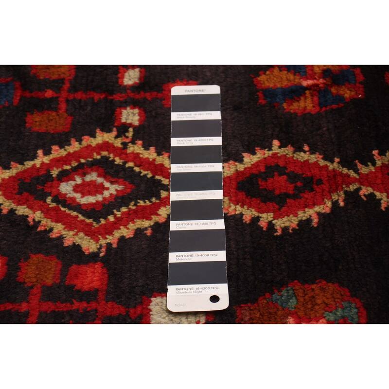 ECARPETGALLERY Hand-knotted Andelz Black, Red Wool Rug - 4'7 x 7'1