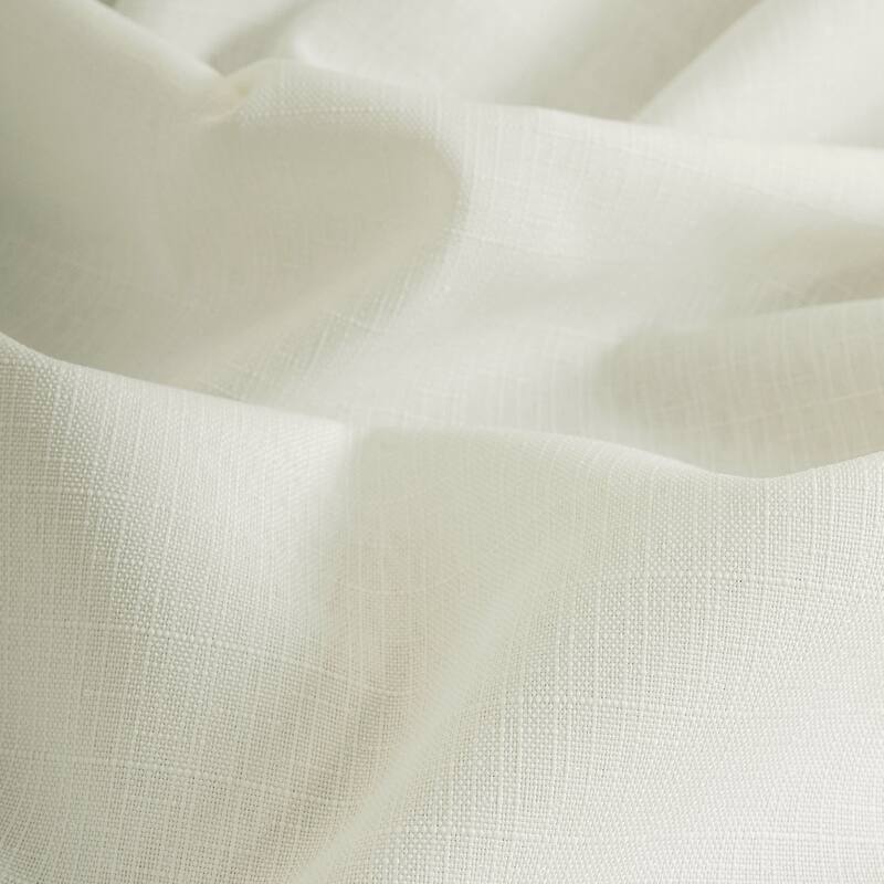 Exclusive Fabrics Fresh Pop Dobby Taffeta Side Bordered Light Filtering Curtains for Bedroom & Living Room Curtains (1 Panel)