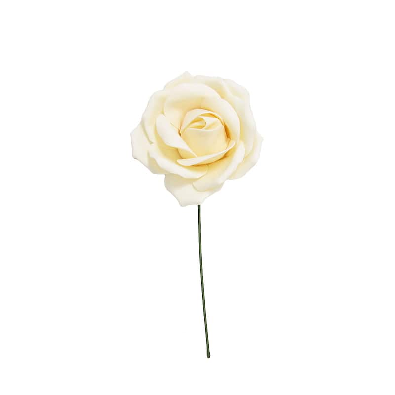 Set of 3 Large Foam Rose Stem Flower Wall Decor Backdrop Art Crafts 8in