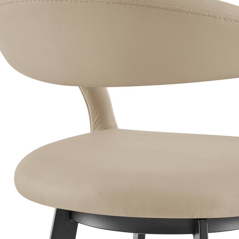 Ramona Modern Swivel Bar Stool, Upholstered Counter Height Chair with Iron Frame
