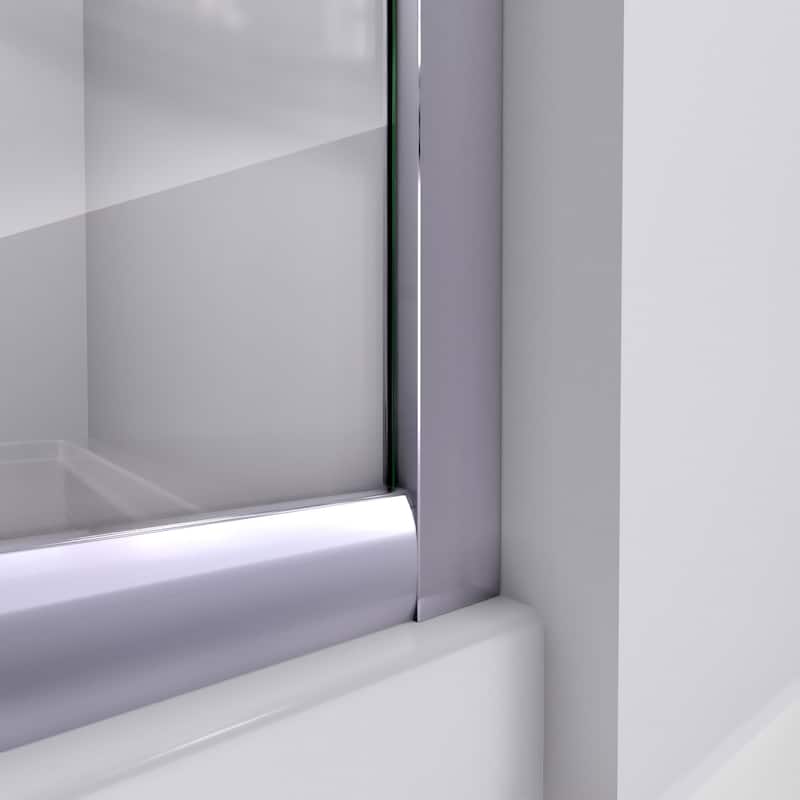 DreamLine Prime 33 in. x 33 in. x 76 3/4 in. H Shower Enclosure, Shower Base and Acrylic Backwall Kit