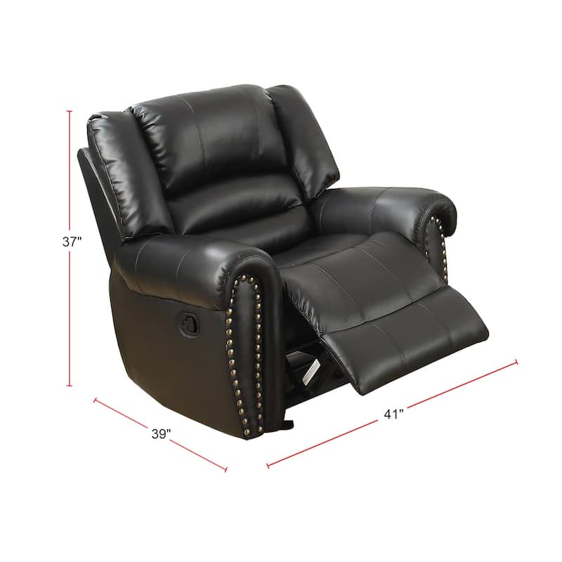 Recliner Chair With Nailhead Trim