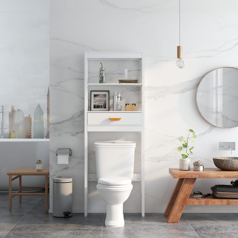Farmhouse Storage Cabinet Above Toilet