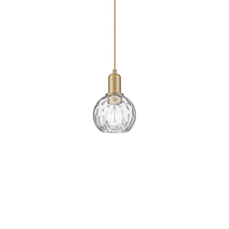 Innovations Lighting 716-1P-9-6 Athens Water Glass Pendant Athens - Brushed Brass / Clear Water Glass
