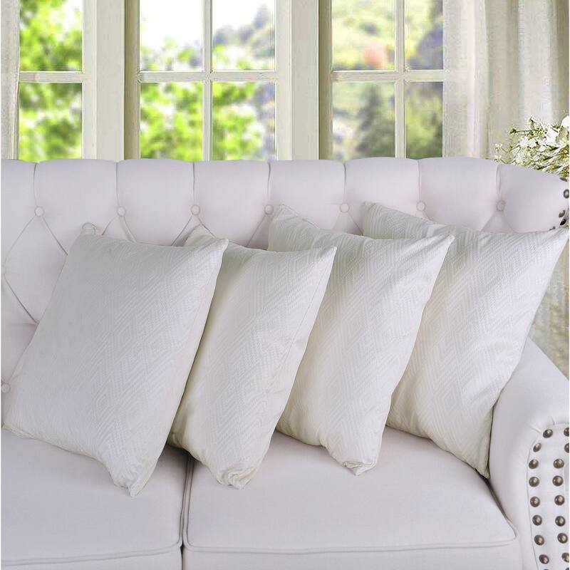 Tonopah Ikat Velvet Throw Pillow Cover Set, NO INSERT - 20" x 20" - Gardenia