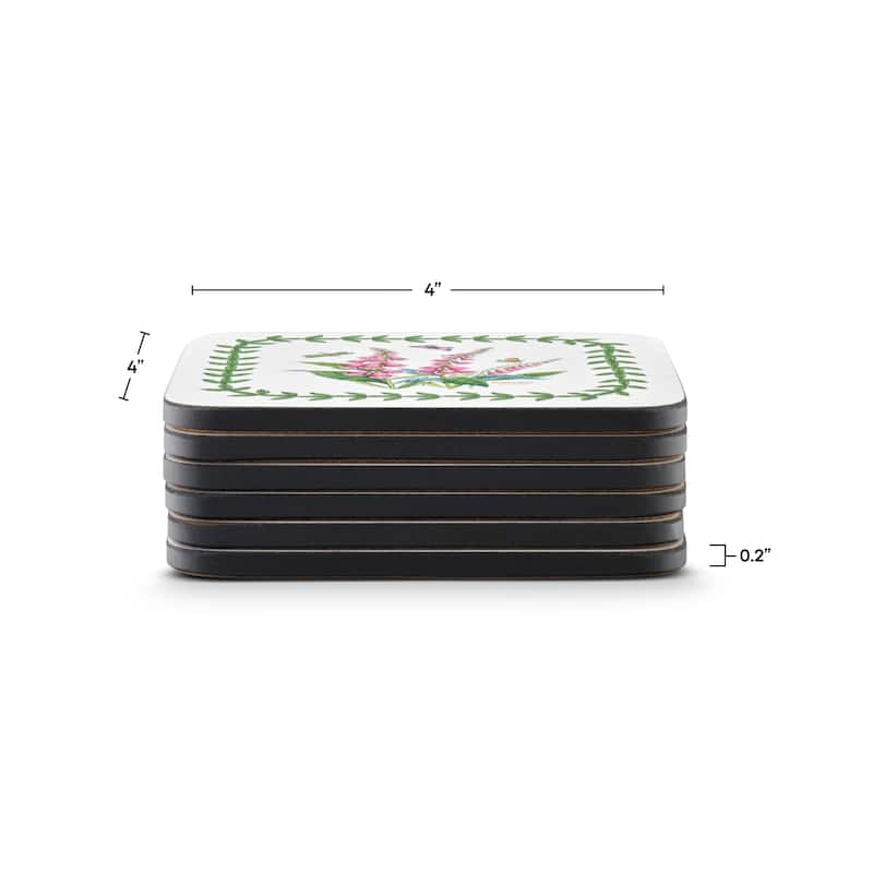 Pimpernel Set of 6 Botanic Garden Coasters - 4 Inches Sq.