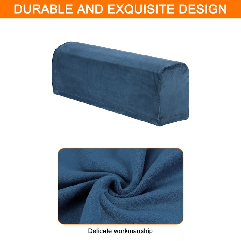 2 Pcs Couch Sofa Armrest Covers for Chairs Sofas Arm - Navy Blue