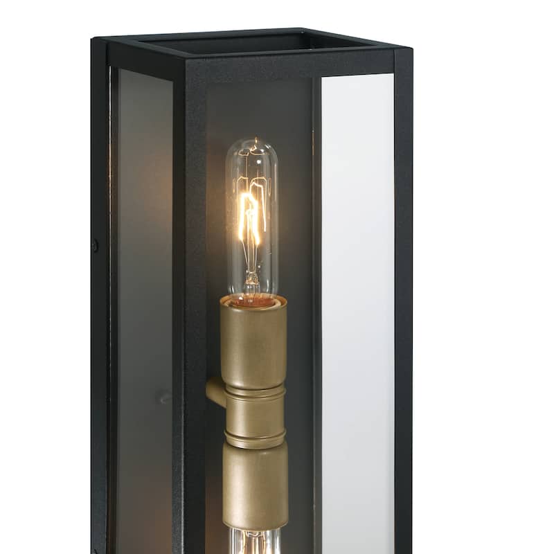 Lloyd Metal and Glass Wall Mounted Outdoor Light - 5.0"L x 6.0"W x 18.0"H