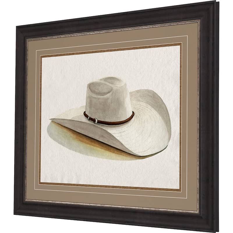 Cowboy Hat II Framed Art Giclee Under Glass - Brown - Bed Bath & Beyond