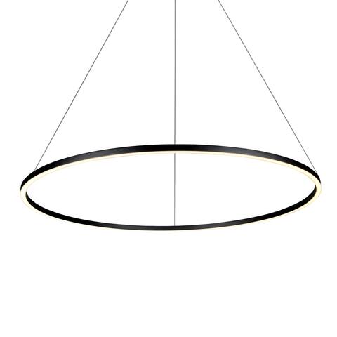 VONN Lighting Tania Black 51-inch Modern Circular Chandelier