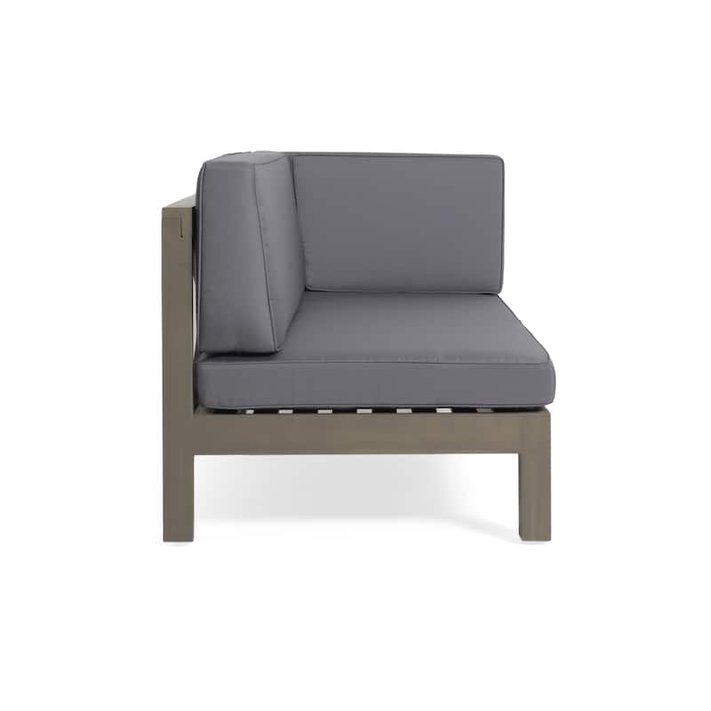 Brava Outdoor Acacia Wood X-Back Patio Sofa Loveseat Set (Set of 2) by Christopher Knight Home