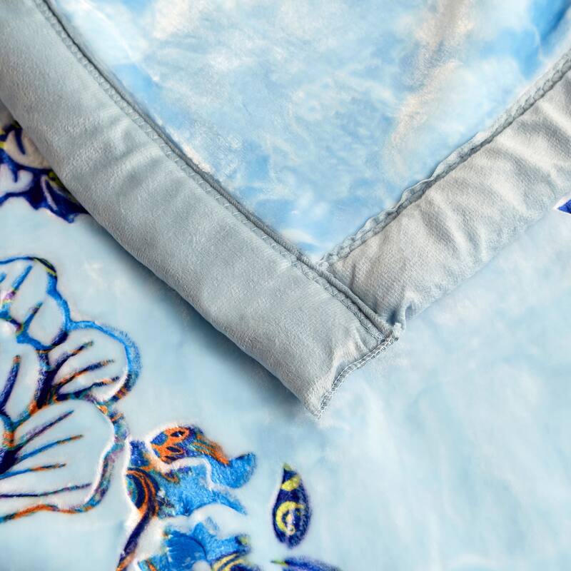 Luxury Heavy Thick Plush Blanket 2 Ply A&B Disign For Winter