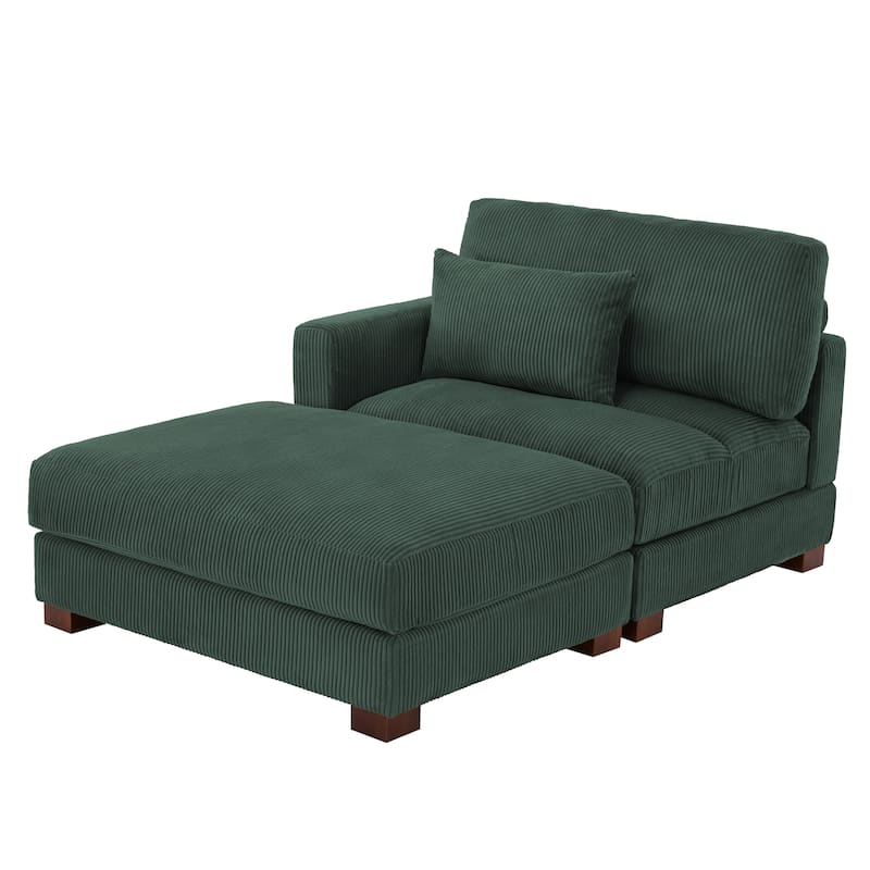 Modular Sectional Sofa with Ottomans