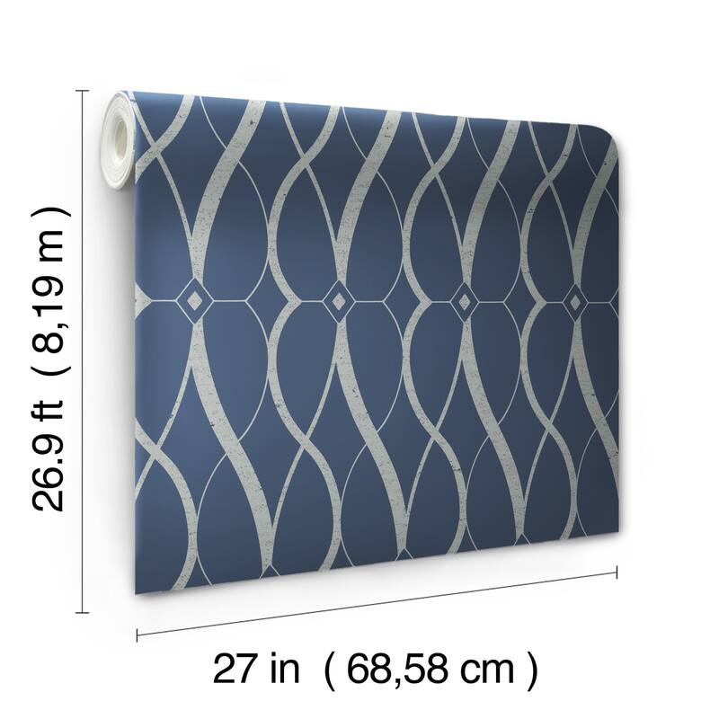 Fontaine, Graceful Geo 26.9' L X 27" W, Wallpaper Roll