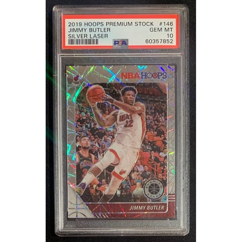 Jimmy Butler 2019 Panini Hoops Premium Silver Laser Prizm Basketball Card #146 Graded PSA 10 - 8'6" x 11'6"