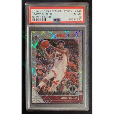 Jimmy Butler 2019 Panini Hoops Premium Silver Laser Prizm Basketball Card #146 Graded PSA 10 - 8'6" x 11'6"