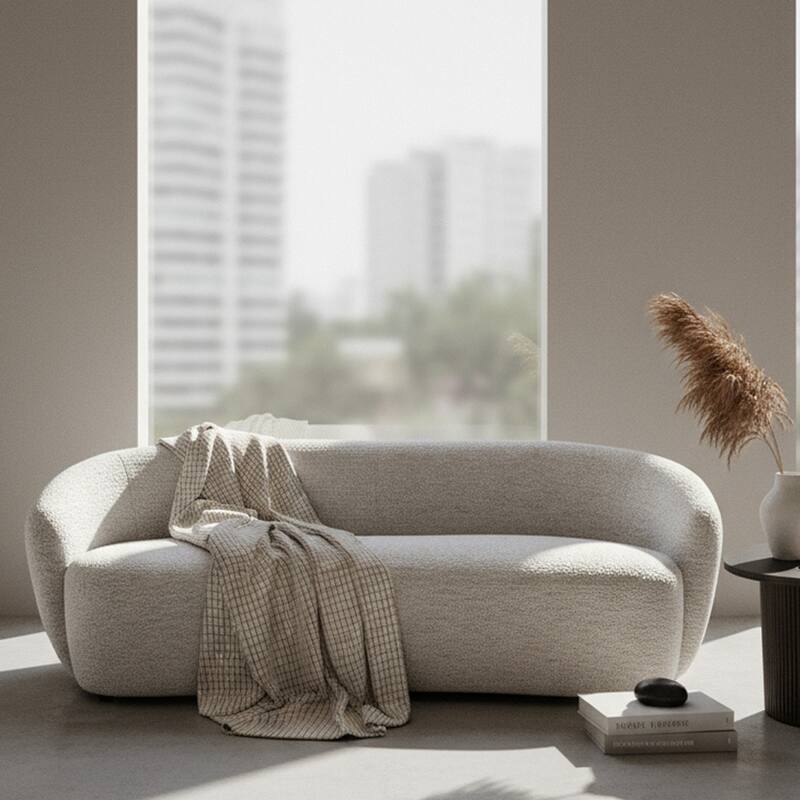 Modrest Omaha Modern Off White Fabric Sofa