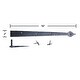Renovators Supply Manufacturing Strap Hinge 7 In. Black Wrought Iron...