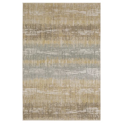 Melody Distressed Stripe Gold/ Brown Area Rug