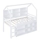 preview thumbnail 8 of 14, Twin Size House Loft Bed with Multiple Storage Shelves
