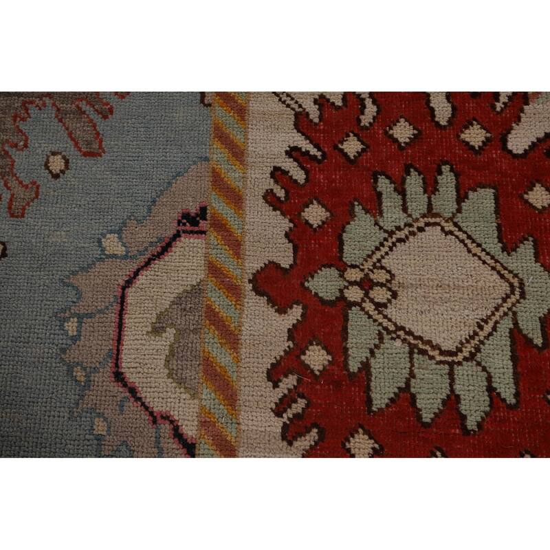 Oushak Turkish Large Area Rug Vegetable Dye Handmade Wool Carpet - 10'0"x 14'3"