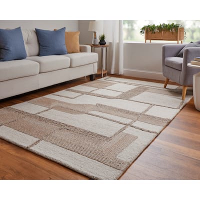 Grand Bazaar Middleton Hand Tufted Geometric Modern Area Rug