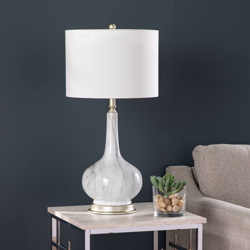 Nyledon Table Lamp w/ Shade - White
