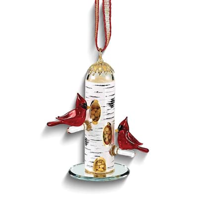 Curata CardinalS Delight Glass Figurine Ornament