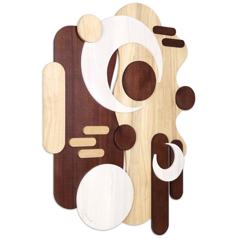 "Sands Serenade" Hand Made & Hand Finished Dimensional Solid Paulownia Wood Abstracts Wall Art